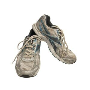 Reebok women's Size 10 Gray Blue Mesh Athletic Running  sneakers Shoes